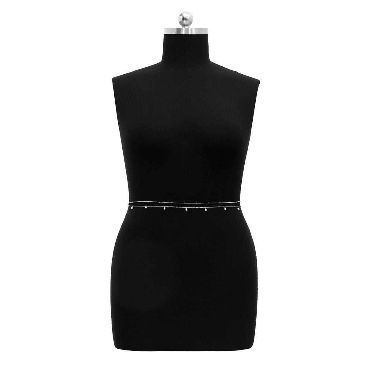 Dainty Layered Pearl Tassel Ball Charm Belly Chain Set